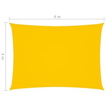 Sonnensegel Oxford-Gewebe Rechteckig 4x6 m Gelb