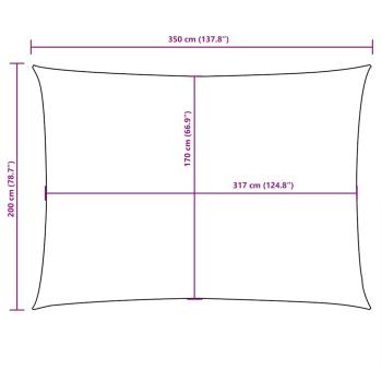 Sonnensegel Oxford-Gewebe Rechteckig 2x3,5 m Orange