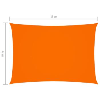 Sonnensegel Oxford-Gewebe Rechteckig 6x8 m Orange