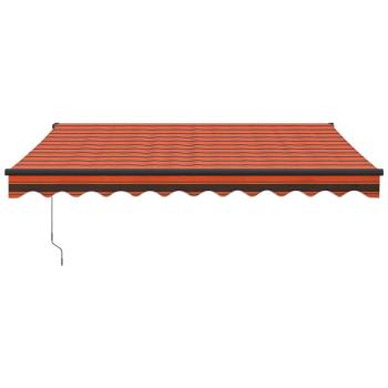 Elektrische Markise mit Kurbel Orange und Braun 3,5x2,5 m