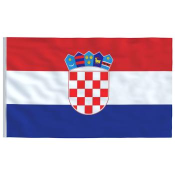 Flagge Kroatiens mit Mast 5,55 m Aluminium