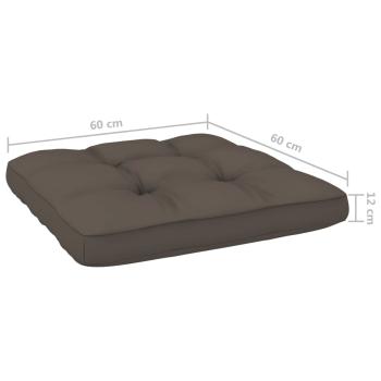 Gartenstuhl mit Taupe Kissen Imprägniertes Kiefernholz