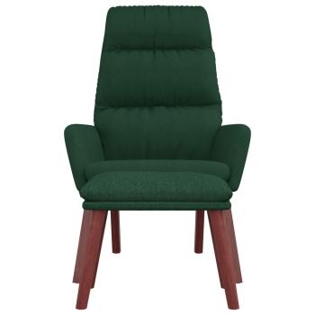 Relaxsessel mit Hocker Dunkelgrün Stoff