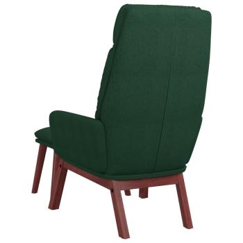Relaxsessel mit Hocker Dunkelgrün Stoff