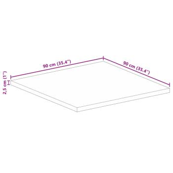 Tischplatte 90x90x2,5 cm Quadratisch Massivholz Akazie