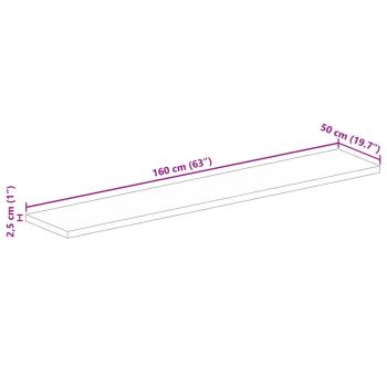 Tischplatte 160x50x2,5 cm Rechteckig Massivholz Akazie