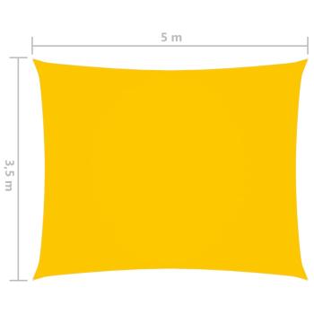 Sonnensegel Oxford-Gewebe Rechteckig 3,5x5 m Gelb