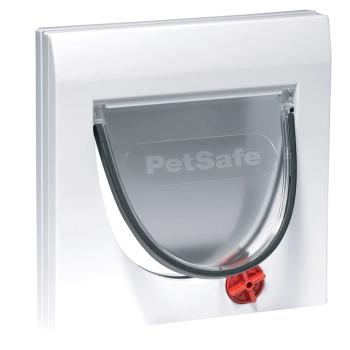 ARDEBO.de - PetSafe Katzenklappe 4-Wege Manuell ohne Tunnel Classic 919 Weiß