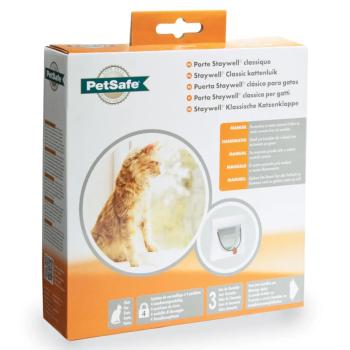 PetSafe Katzenklappe 4-Wege Manuell ohne Tunnel Classic 919 Weiß