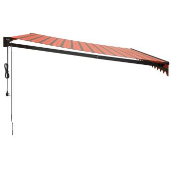 Elektrische Markise mit Kurbel Orange und Braun 4x3 m