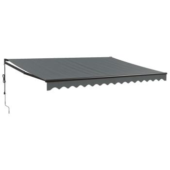 Elektrische Markise mit Kurbel Anthrazit 4x3 m