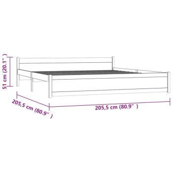 Massivholzbett ohne Matratze 200x200 cm