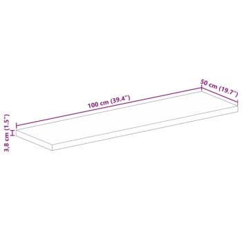 Tischplatte 100x50x3,8 cm Rechteckig Massivholz Akazie