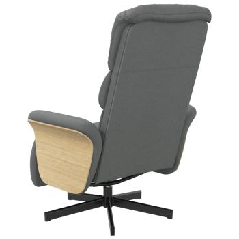 Relaxsessel mit Fußteil Dunkelgrau Stoff