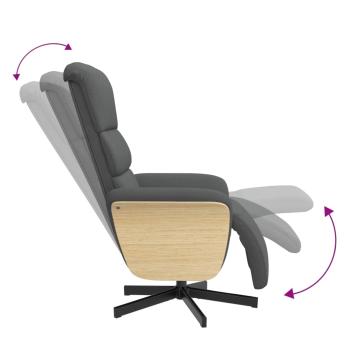 Relaxsessel mit Fußteil Dunkelgrau Stoff