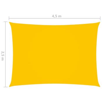 Sonnensegel Oxford-Gewebe Rechteckig 2,5x4,5 m Gelb