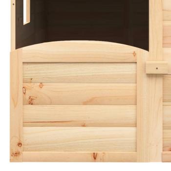 Spielhaus mit Abschließbarer Tür und Blumentöpfen Tannenholz