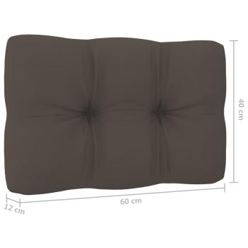 Gartenstühle 2 Stk. mit Taupe Kissen Kiefer Imprägniert
