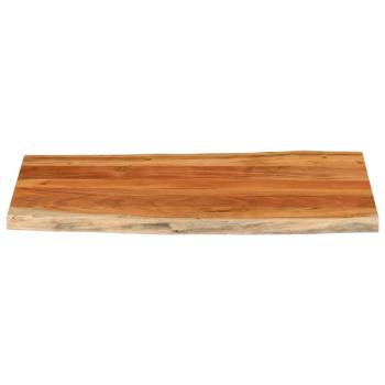 Tischplatte 120x60x2,5cm Rechteckig Massivholz Akazie Baumkante
