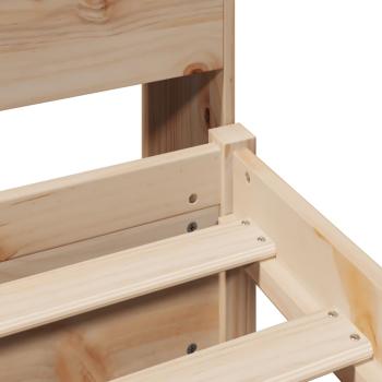 Massivholzbett mit Regal ohne Matratze 90x190 cm Kiefer