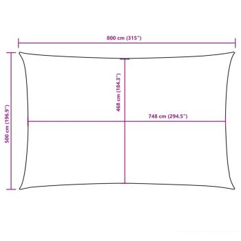 Sonnensegel Oxford-Gewebe Rechteckig 5x8 m Orange