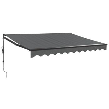 Elektrische Markise mit Kurbel Anthrazit 3,5x2,5 m