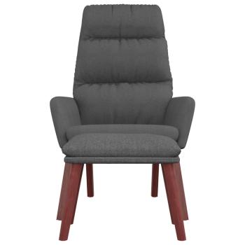 Relaxsessel mit Hocker Dunkelgrau Stoff