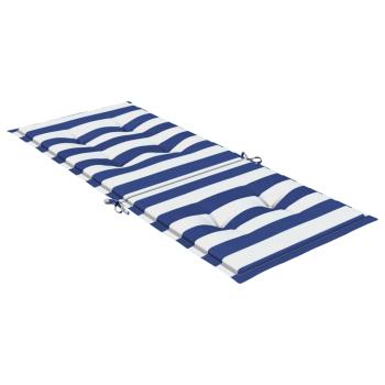 Hochlehner-Auflagen 2 Stk. Blau & Weiß Gestreift Stoff