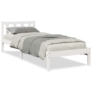 ARDEBO.de - Massivholzbett Extra Lang ohne Matratze Weiß 100x210 Kieferholz