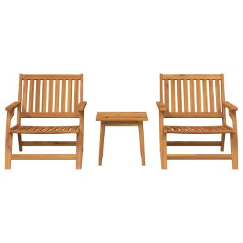 Gartenstühle mit Tisch 3 Stück Massivholz Akazie