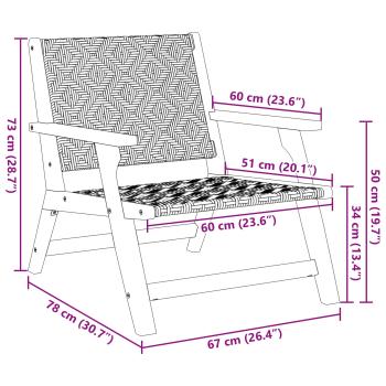 Gartenstühle mit Tisch 3 Teile Schwarz und Weiß aus Akazienholz