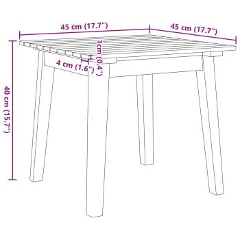 Gartenstühle mit Tisch 3er Set Grau Akazienholz