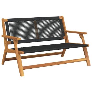 Gartenset mit 5 Stühlen und Tisch in Schwarz aus massivem Akazienholz