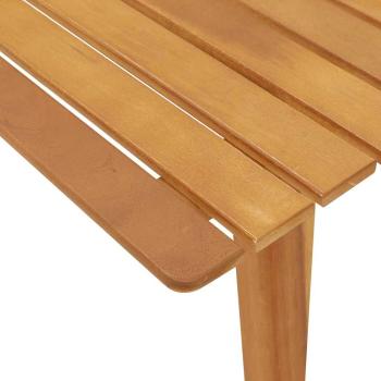 Gartenstühle mit Tisch 5-teilig Schwarz und Weiß aus massivem Akazienholz