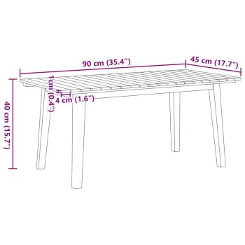 Gartenstühle mit Tisch 5-teilig Schwarz und Weiß aus massivem Akazienholz