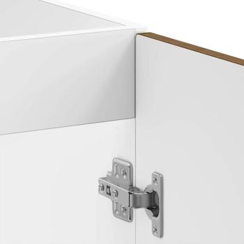 ARDEBO.de - Küchenschrank ""Kalmar"" mit Doppelwaschbecken Brauner Eichenholzwerkstoff