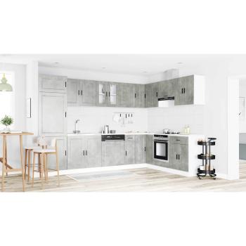 Waschbeckenunterschrank ""Porto"" mit Waschbecken Betongrau 80x46x84,5 cm Hergestelltes Holz