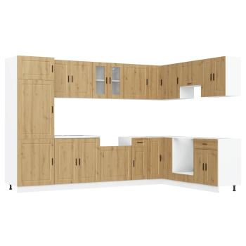 ARDEBO.de - Waschbecken-Unterschrank ""Porto"" mit Waschbecken Grau Sonoma 80x46x84,5 cm Holzwerkstoff