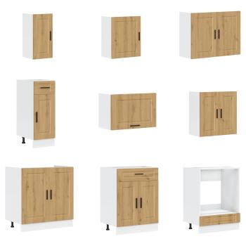 Waschbecken-Unterschrank ""Porto"" mit Waschbecken Grau Sonoma 80x46x84,5 cm Holzwerkstoff