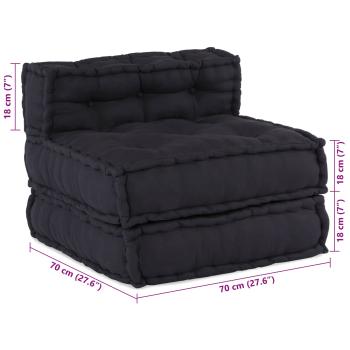 Modular Poufs 3er Set Anthrazit Stoff