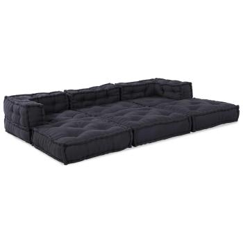 Modular Poufs 3er Set Anthrazit Stoff