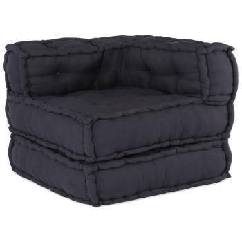 Modular Poufs 3er Set Anthrazit Stoff