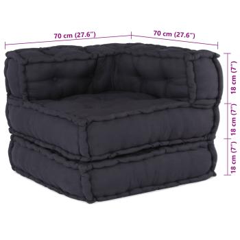 Modulare Poufs 4er Set Anthrazit