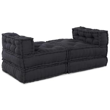 Modulare Poufs 4er Set Anthrazit