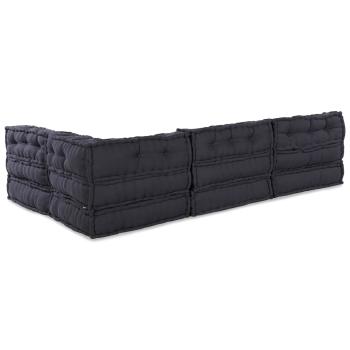 Modulare Poufs 4er Set Anthrazit