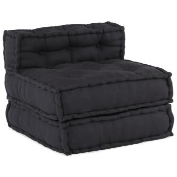 Modular Pouffes 4er Set in Anthrazit aus Stoff