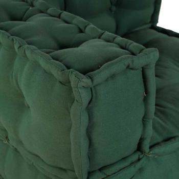 Modularer Pouf 4er Set Grüner Stoff