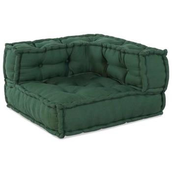 Modularer Pouf 4er Set Grüner Stoff