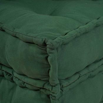 Modulare Poufs 4-teilig Grün Stoff