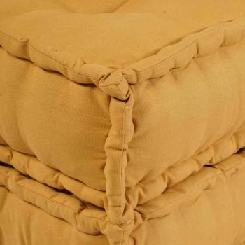 Modulare Poufs 2 Stück Gelbes Gewebe